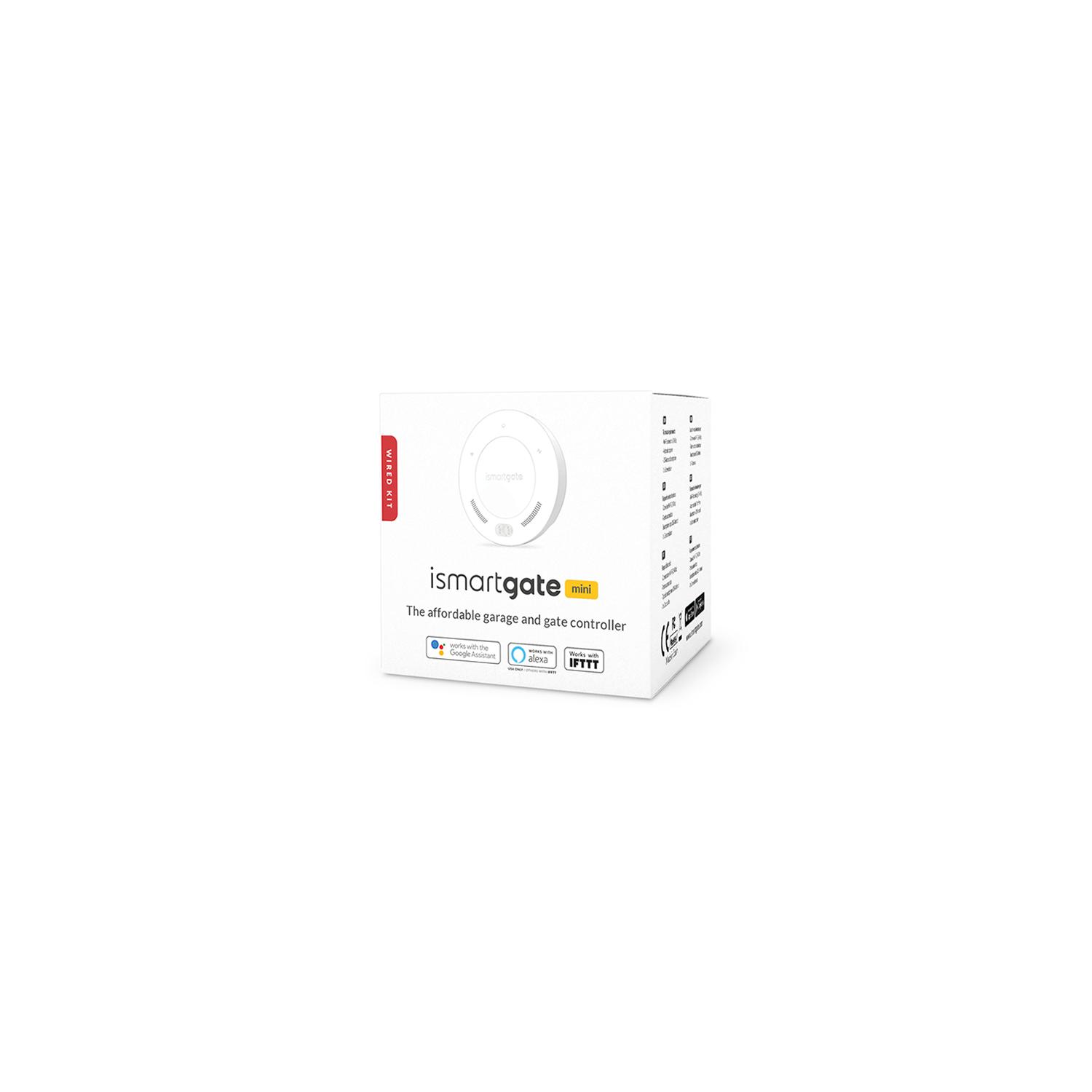 ismartgate mini smart opener wired sensor kit for one gate with Alexa and Google Home.